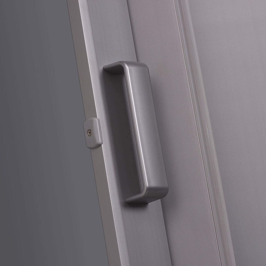48" w X 96" h Satin Silver Folding Door Accordion Plastic Includes Hardware - Diamond Home USA