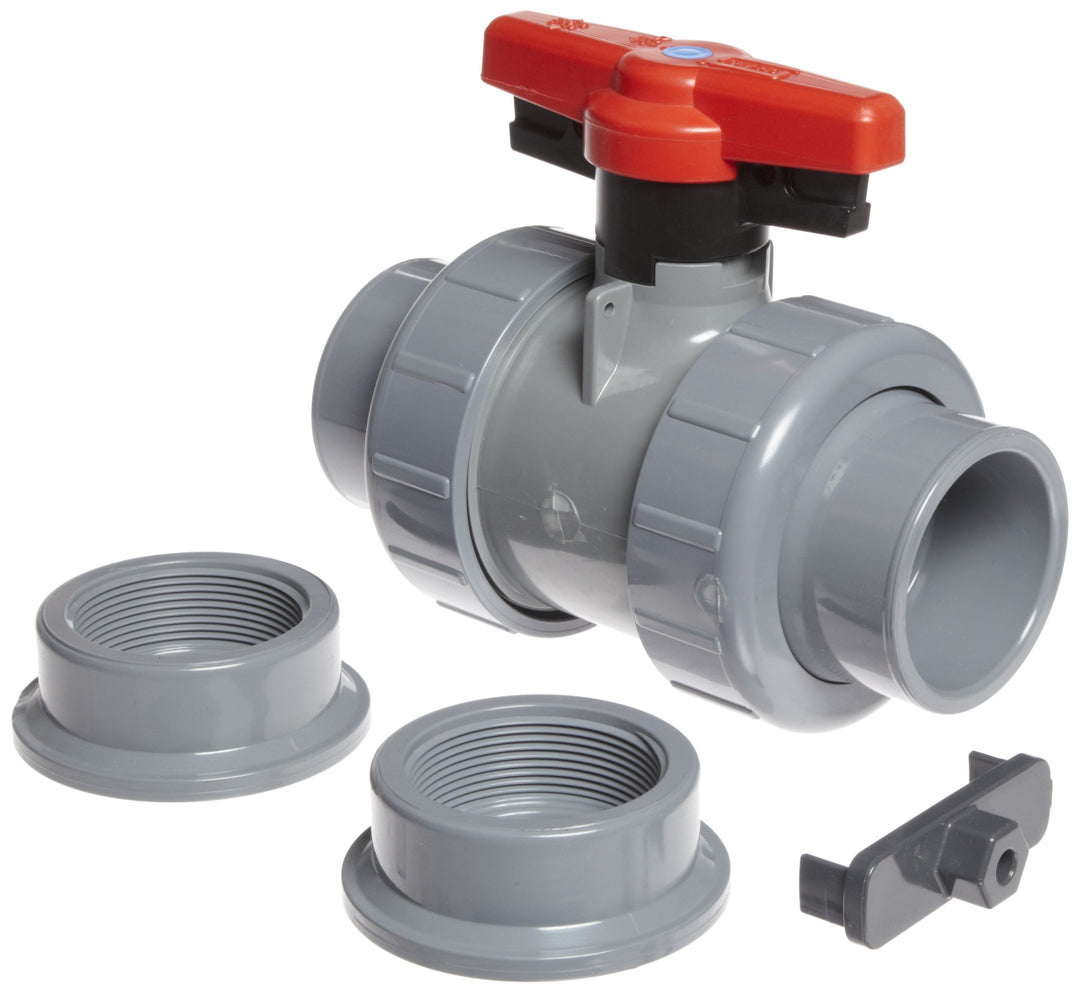 Spears CPVC Ball Valve Viton Seals 1/2" Socket x NPT Female