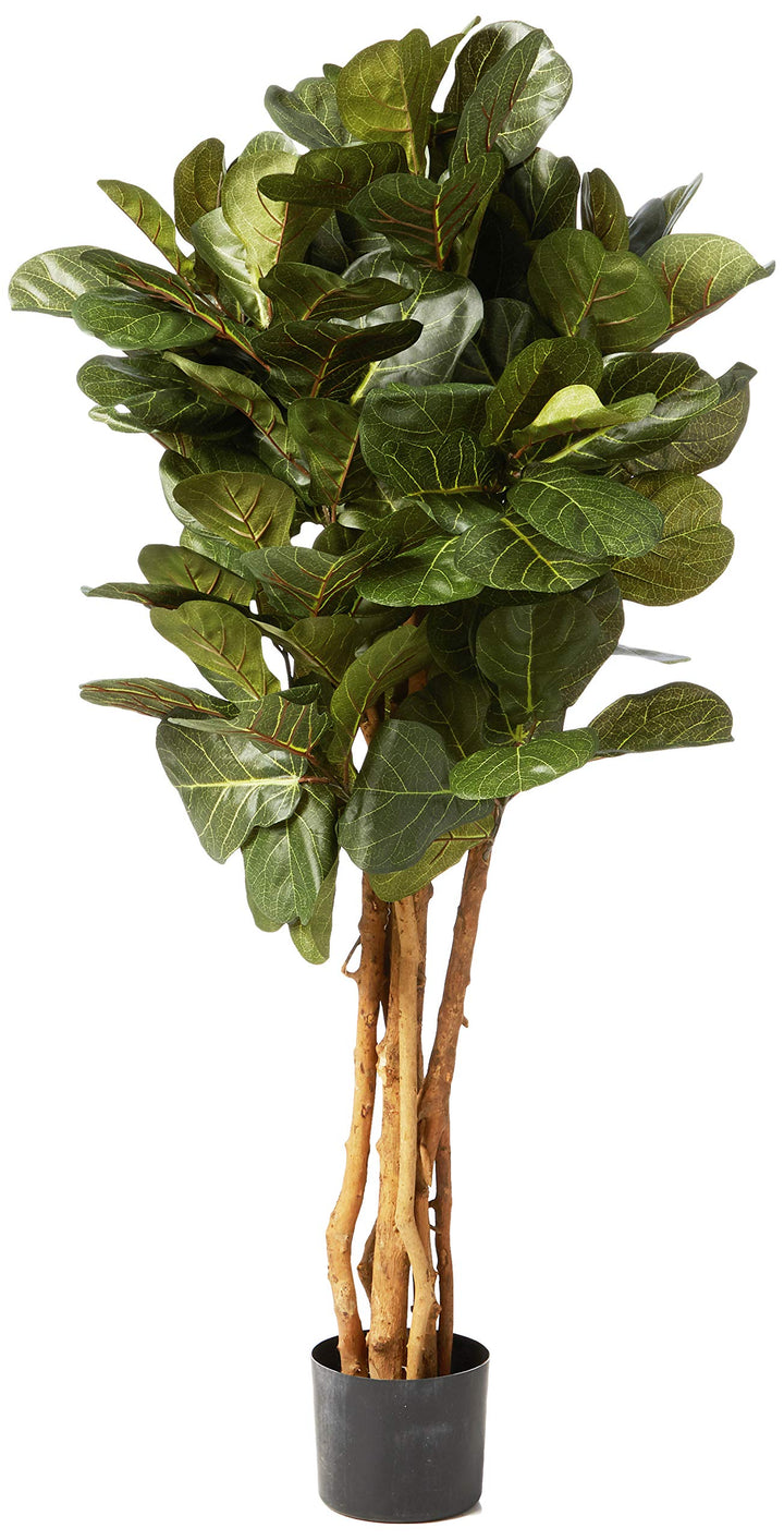 Nearly Natural 4ft. Fiddle Leaf Fig Artificial Tree - Diamond Home USA