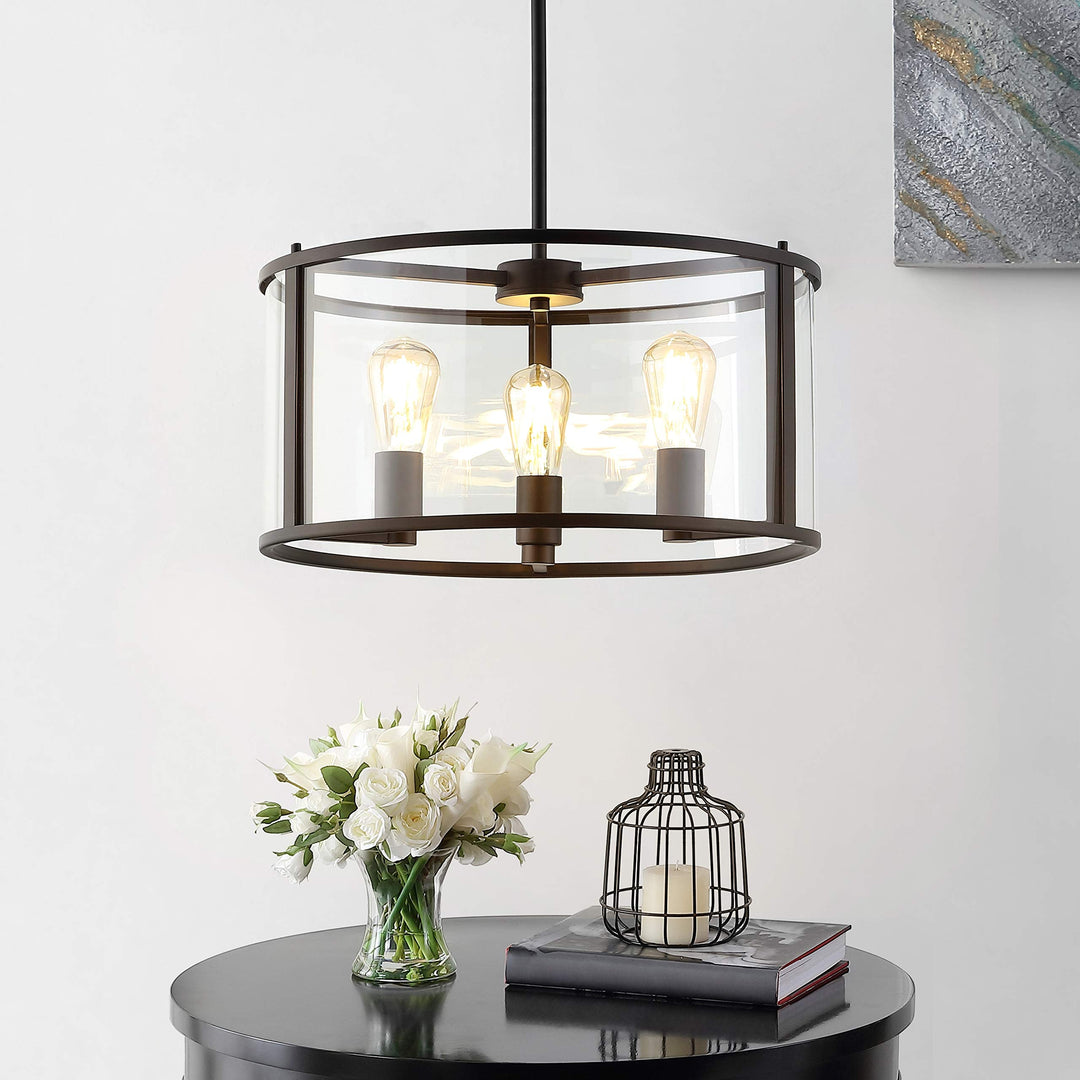 Lighting 3-Light Black Led Adjustable 16" W X L 22-94" H Modern Contemporary