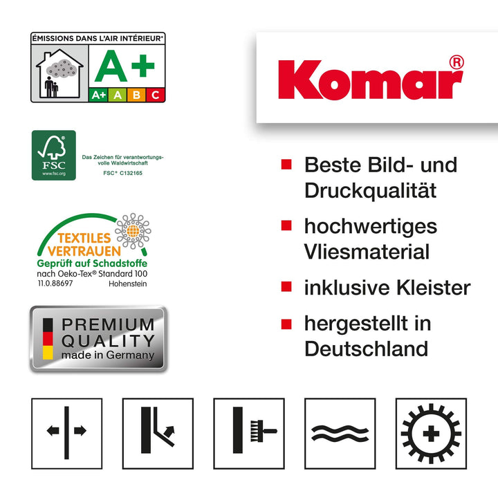 Komar XXL4-023 Birch Forest Wall Mural White & Off-White - Diamond Home USA