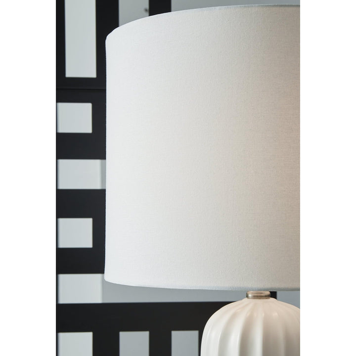 Design White Table Lamp (Set of 2) 13" w X 13" d 25" h Modern Contemporary - Diamond Home USA