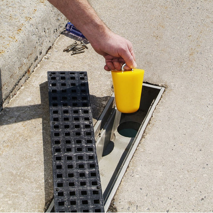 New Pig Conical Drain Plug Fits 3" Dia Drains Long-Term Use 3" Dia x 5" H Yellow - Diamond Home USA