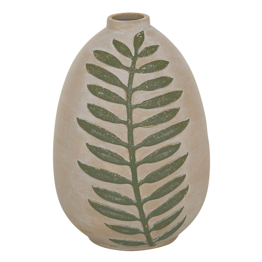 Tan Ceramic Natural Vase 10 X 7 10round Traditional - Diamond Home USA