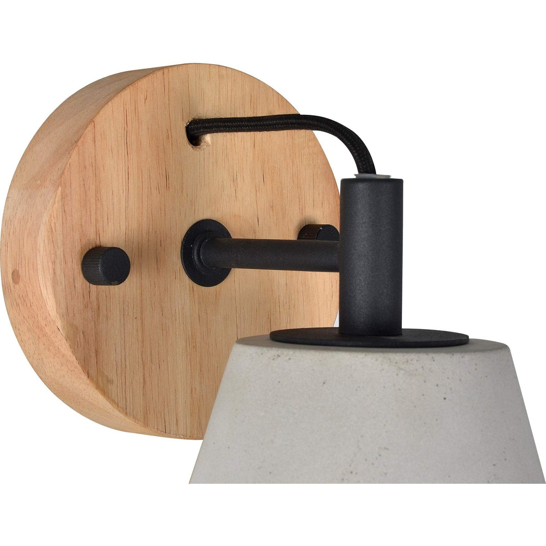 Turtle Bay Wall Sconce - Black Traditional Concrete Bulbs Included - Diamond Home USA