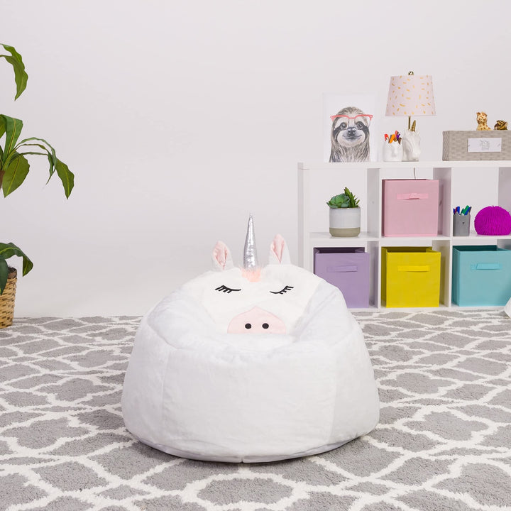 Posh Creations Cute Soft and Comfy Bean Bag Chair for Kids Animal - Dinosaur