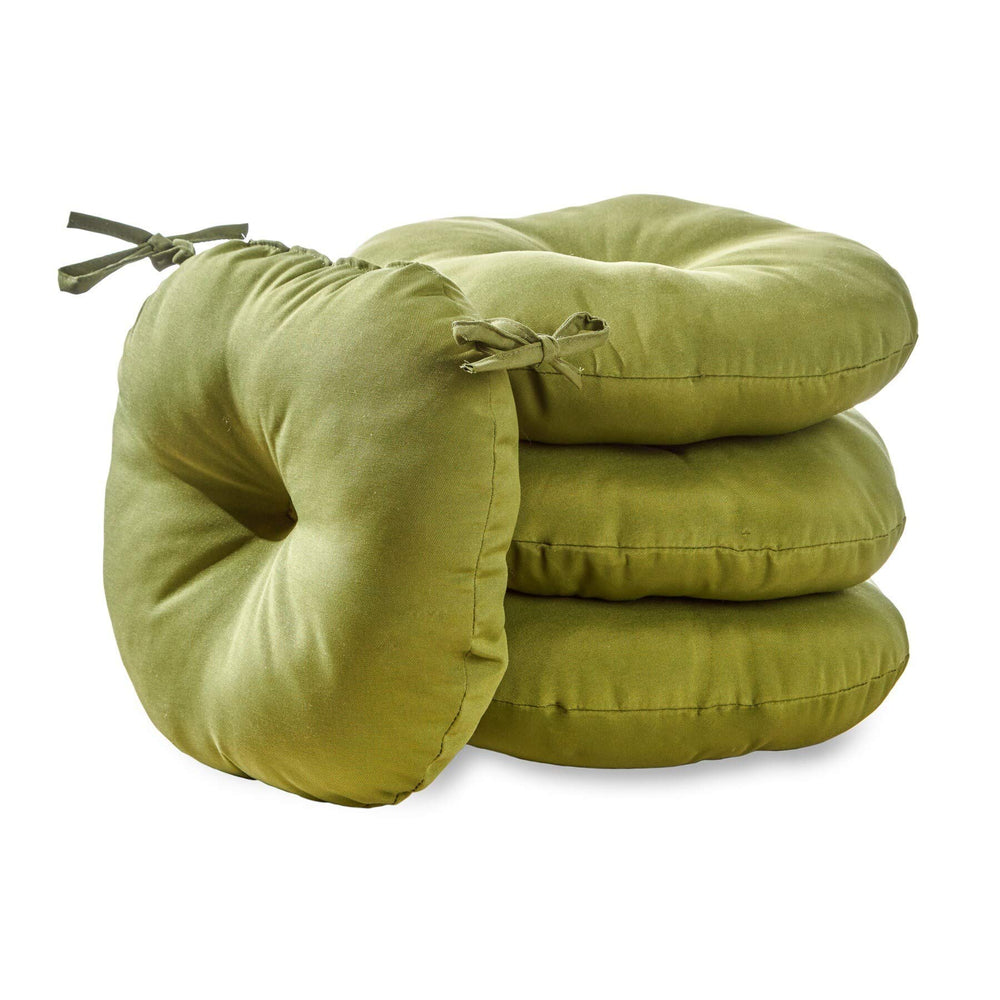 Driftwood 5-inch Round Outdoor Hunter Green Bistro Chair Cushion (Set of 4) - - Diamond Home USA