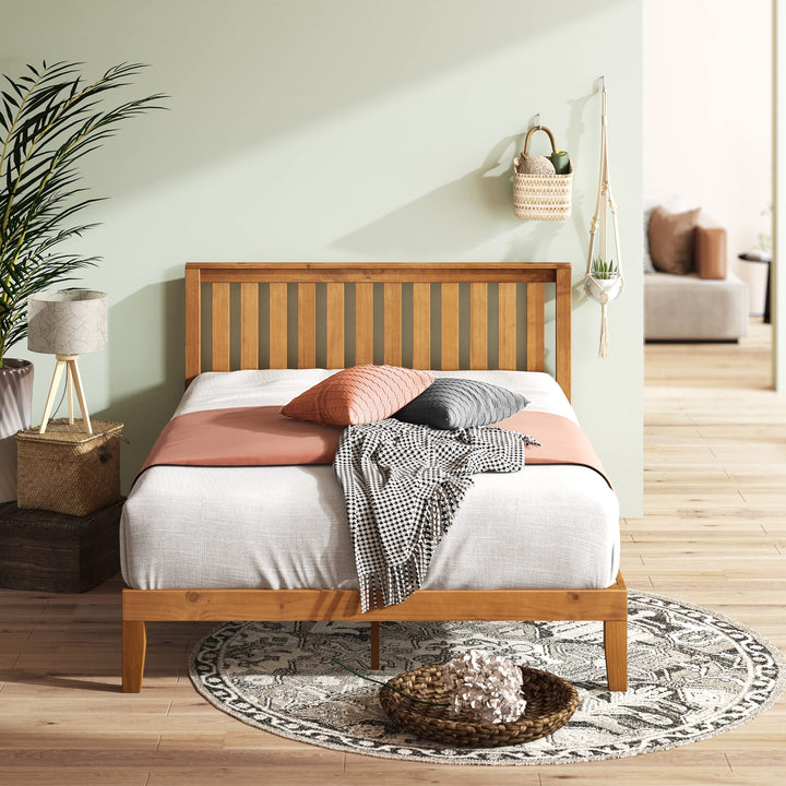 ZINUS Alexia ood Platform Bed Frame with headboard Solid ood Foundation with Queen