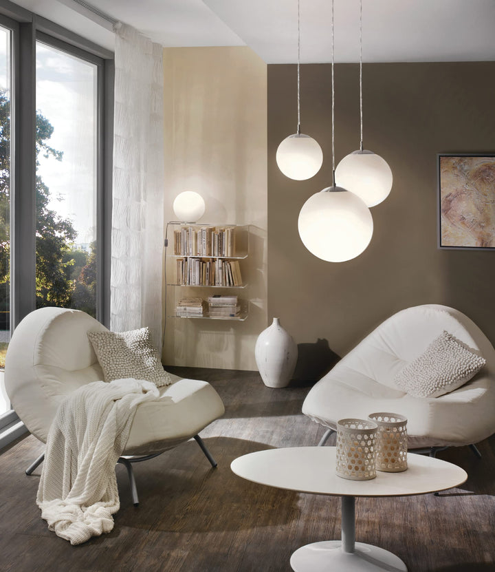 EGLO 85265A ondo Collection ound Table Lamp with Glass Ball Shade for Living - Diamond Home USA