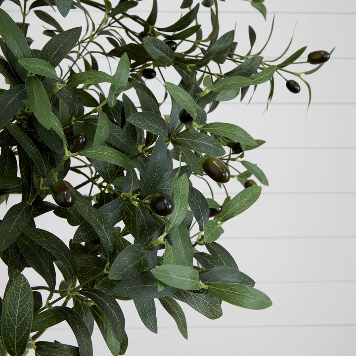 Nearly Natural 10ft. Artificial Olive Tree Green Plastic Iron Polyester - Diamond Home USA