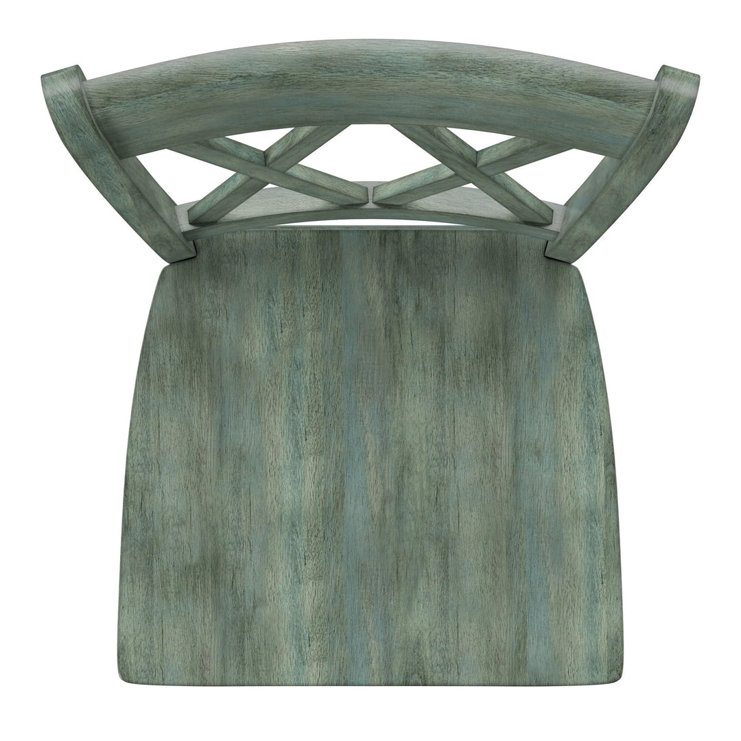 Inspire Q Eleanor X-Back Wood Counter Chairs (Set of 2) by Classic Antique - Diamond Home USA