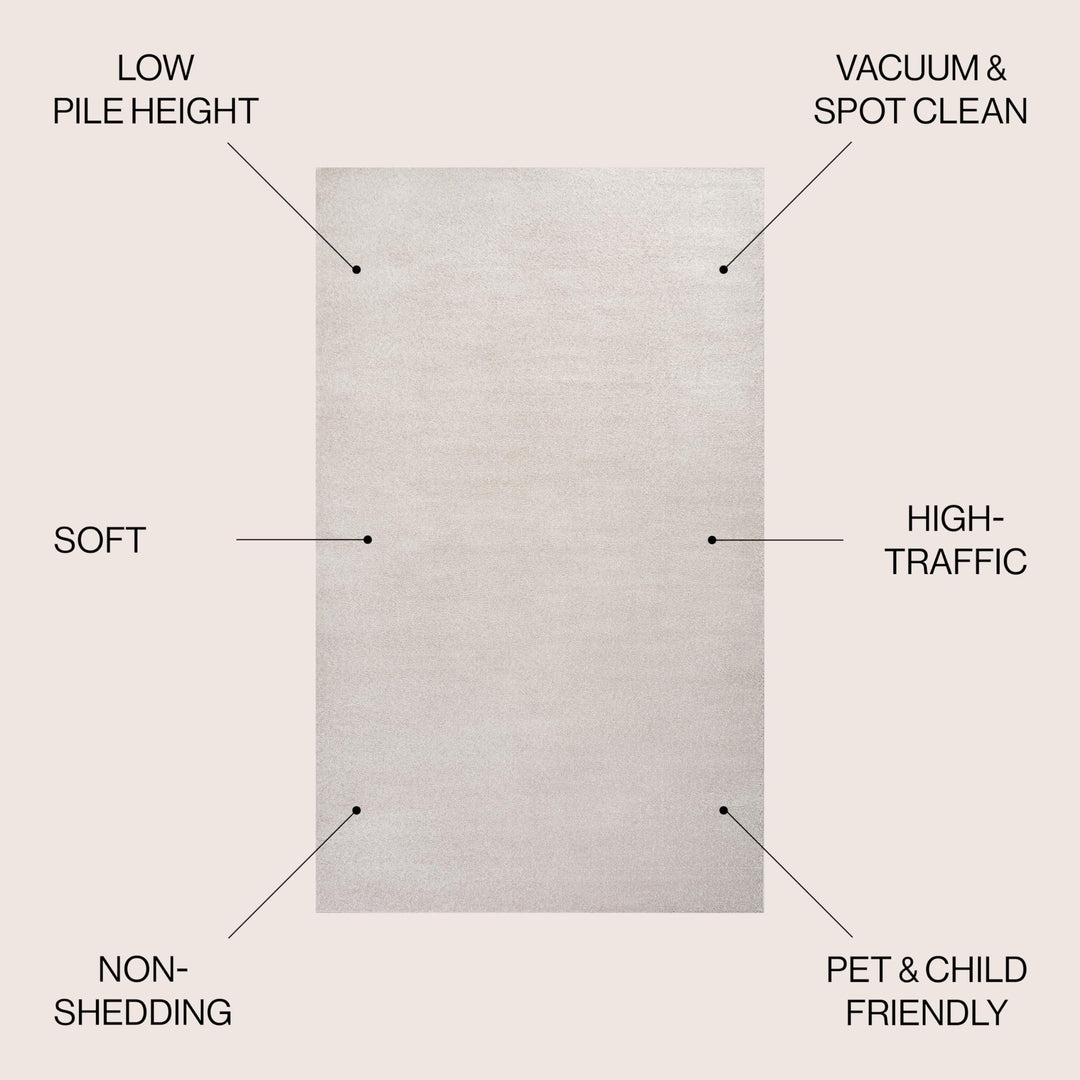 JONATHAN Y Tumbling Solid Low-Pile Area Rug