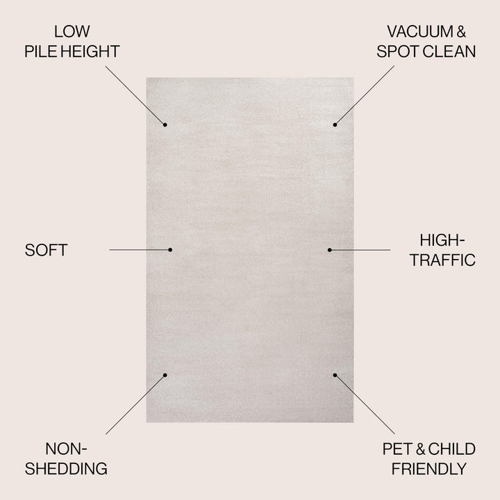 JONATHAN Y Tumbling Solid Low-Pile Area Rug