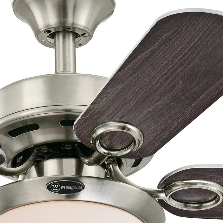 Westinghouse 7230300 Cassidy Indoor Ceiling Fan with Light 36 Inch Brushed - Diamond Home USA
