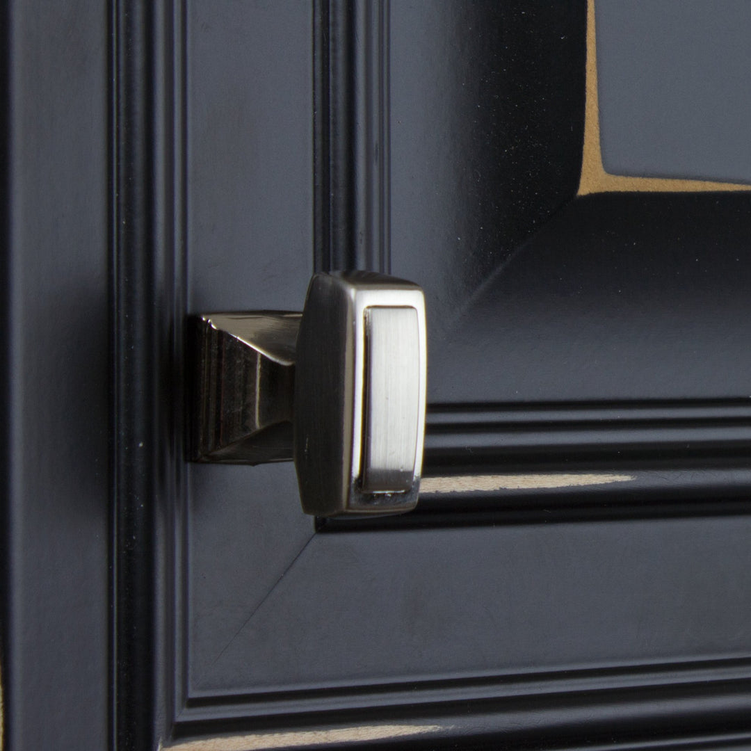 GlideRite Hardware 87390-N-25 1.125 inch Rectangle Deco Cabinet Knobs 25 Pack - Diamond Home USA