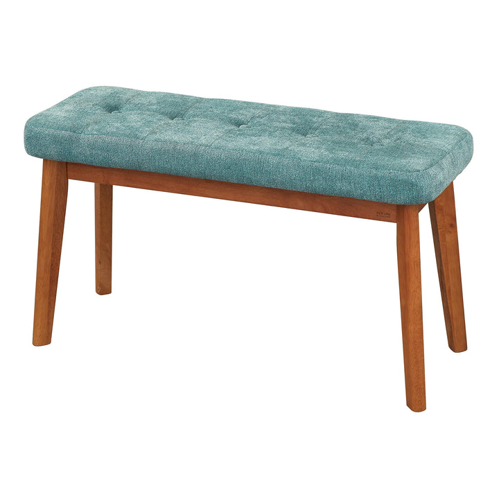 Nettie Bench Brown Mid-Century Modern Traditional Upholstered Walnut Finish - Diamond Home USA