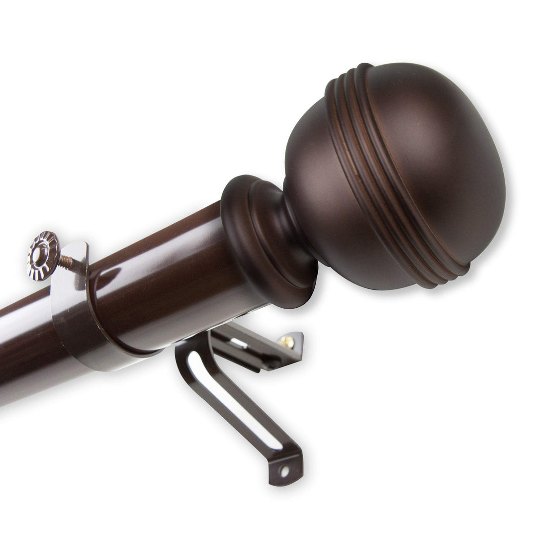 InStyleDesign Jupiter 1.5" Adjustable Curtain Rod 115 to 165 inches - Diamond Home USA