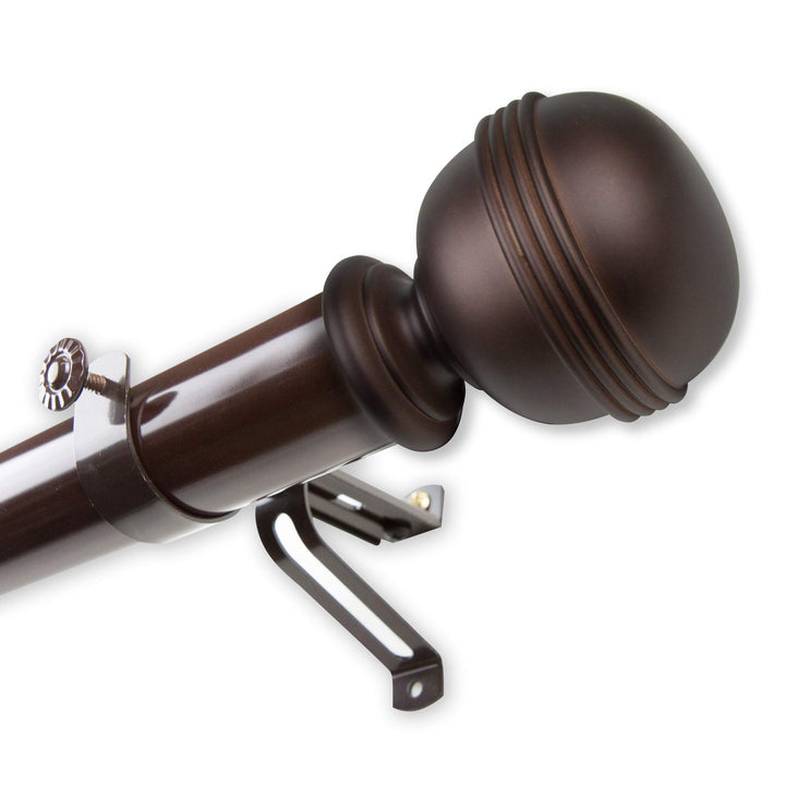 InStyleDesign Jupiter 1.5" Adjustable Curtain Rod 115 to 165 inches - Diamond Home USA