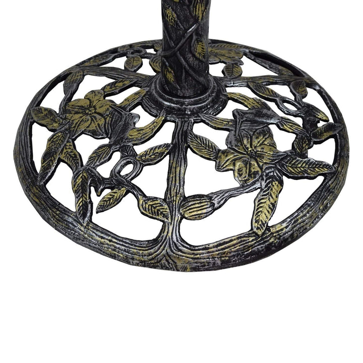 Oakland Living Metal Bird Bath with Singing Birds No Assembly Required - Diamond Home USA