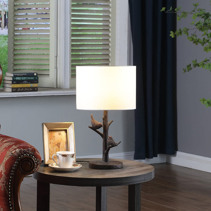 18 in. Bird Bronze Polyresin Table Lamp Brown Rustic - Diamond Home USA