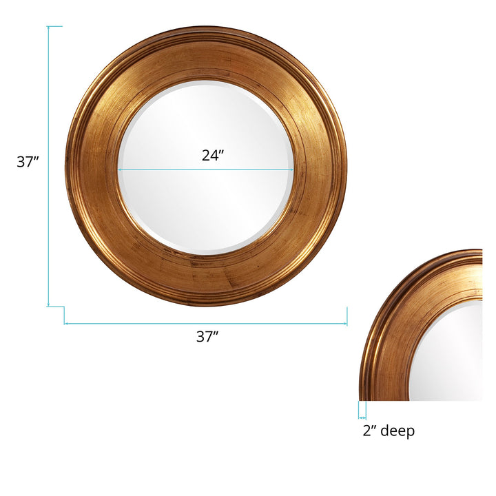 Howard Elliot Valor Mirror Gold Leaf - Diamond Home USA