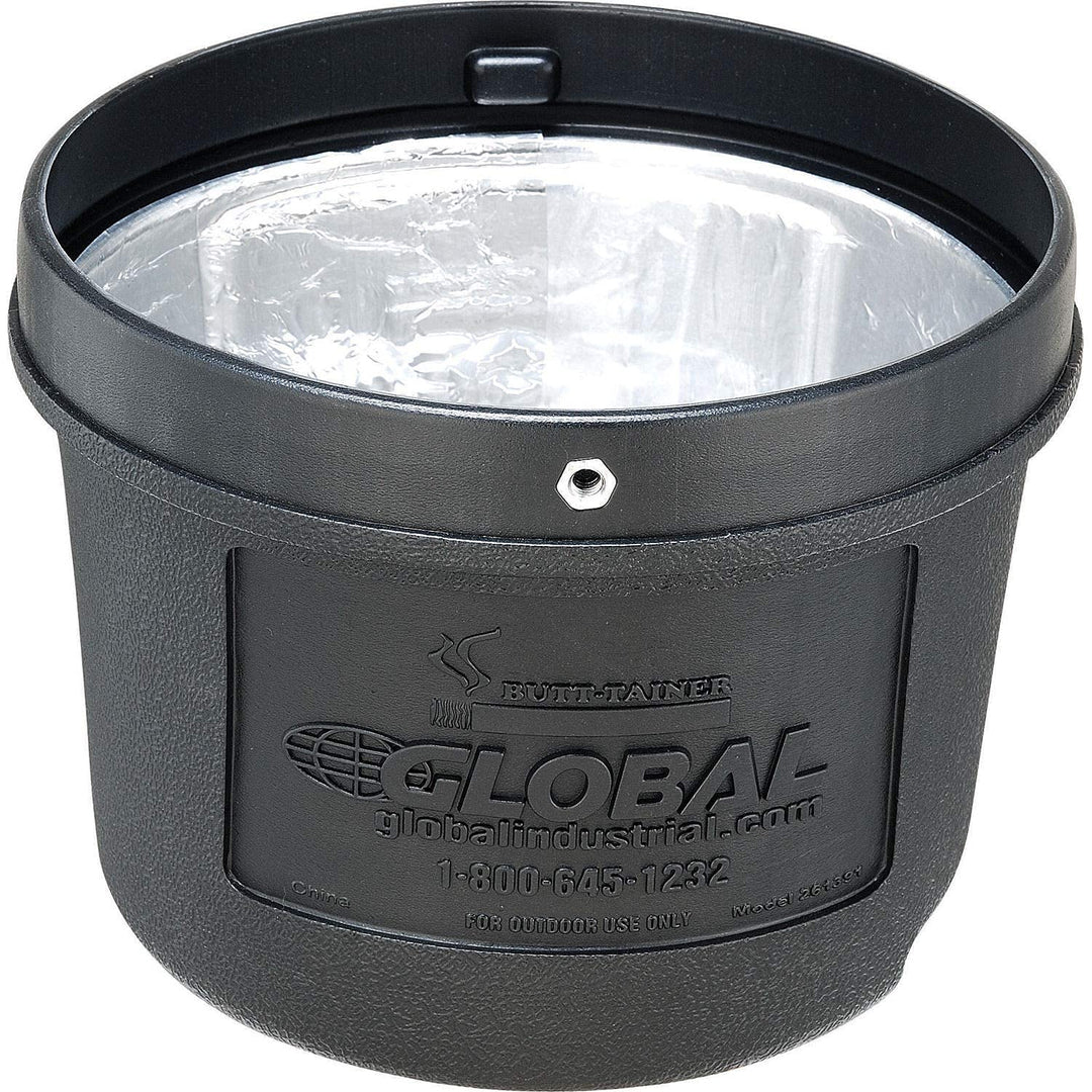 Global Industrial Black Outdoor Ashtray 1-1/2 Gallon - Diamond Home USA