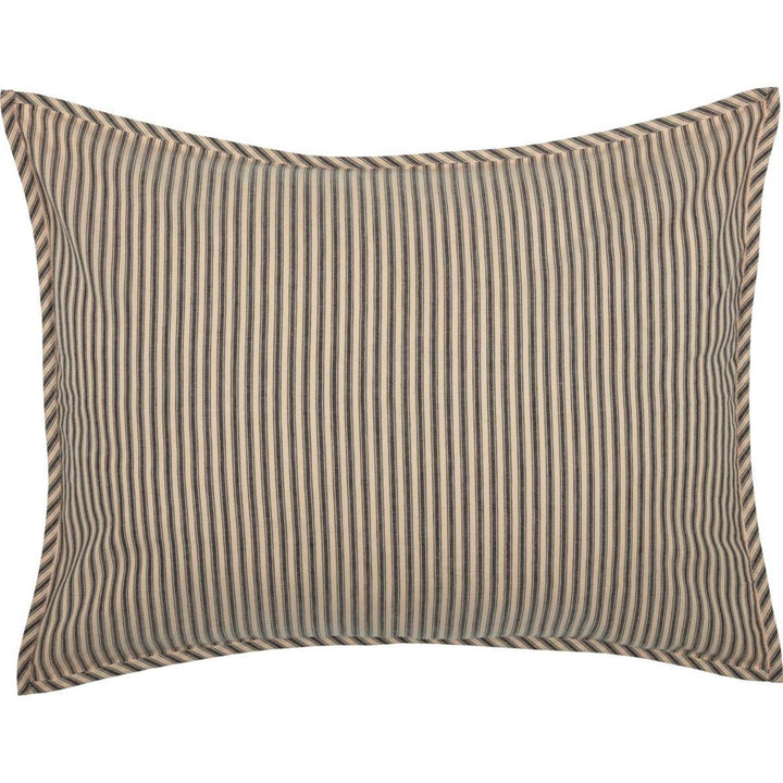 Mill Ticking Stripe Sham - King Black White Striped Farmhouse Cotton Single - Diamond Home USA