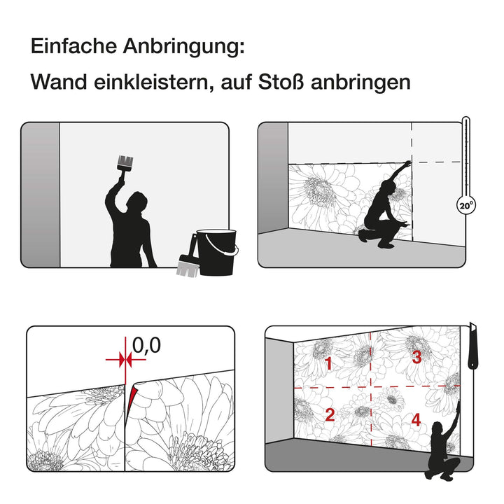 Komar XXL4-023 Birch Forest Wall Mural White & Off-White - Diamond Home USA