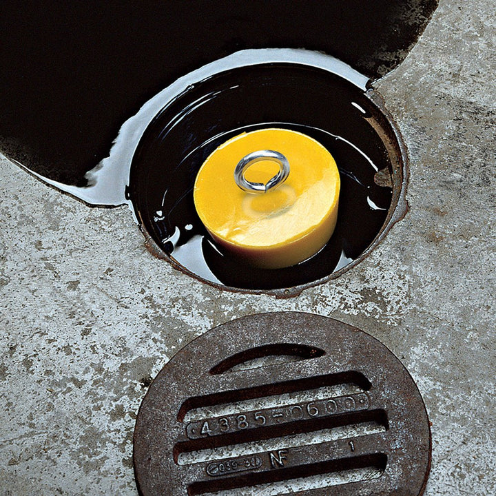 New Pig Conical Drain Plug Fits 3" Dia Drains Long-Term Use 3" Dia x 5" H Yellow - Diamond Home USA