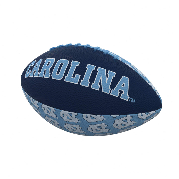 Logo Brands NCAA North Carolina Tar Heels Repeating Mini-Size Rubber Football