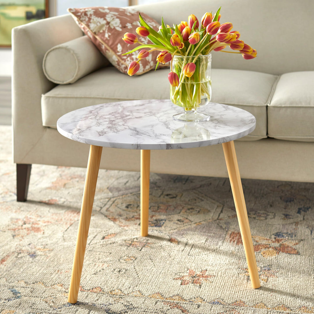 Target Marketing Systems Laminated Marble Darcy Table Natural - Diamond Home USA