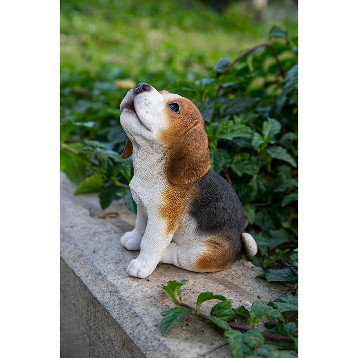 Howling Beagle Puppy Statue Multi Color Polyresin Multicolor Medium