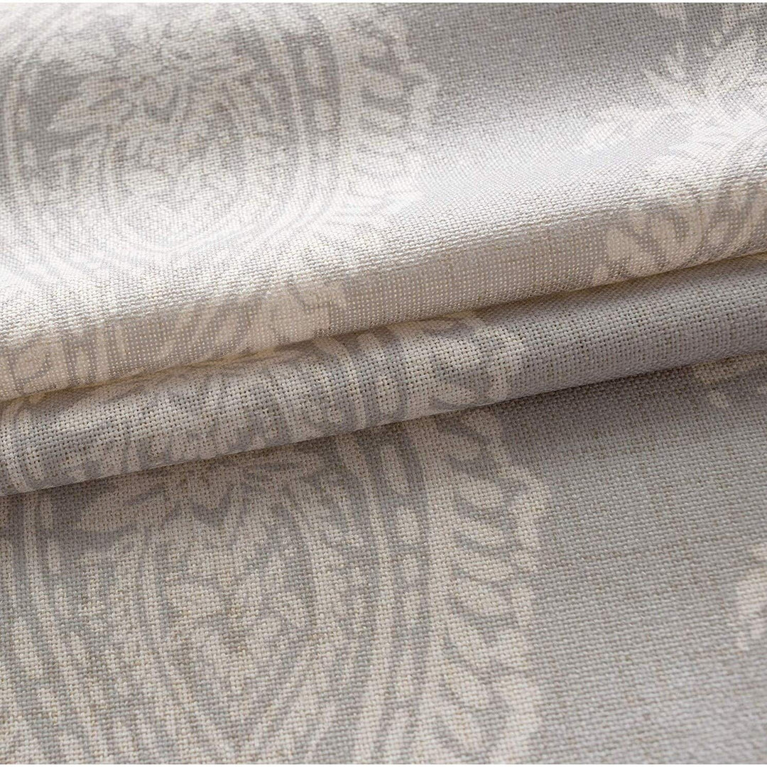 Paisley Block Print Linen Blend Window Curtain Valance - 52'' Width X 18'' - Diamond Home USA