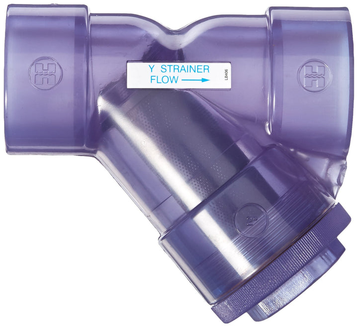 Hayward YS00200S 2-Inch Socket Clear PVC Y-Strainer with FPM O-ring Seals - Diamond Home USA