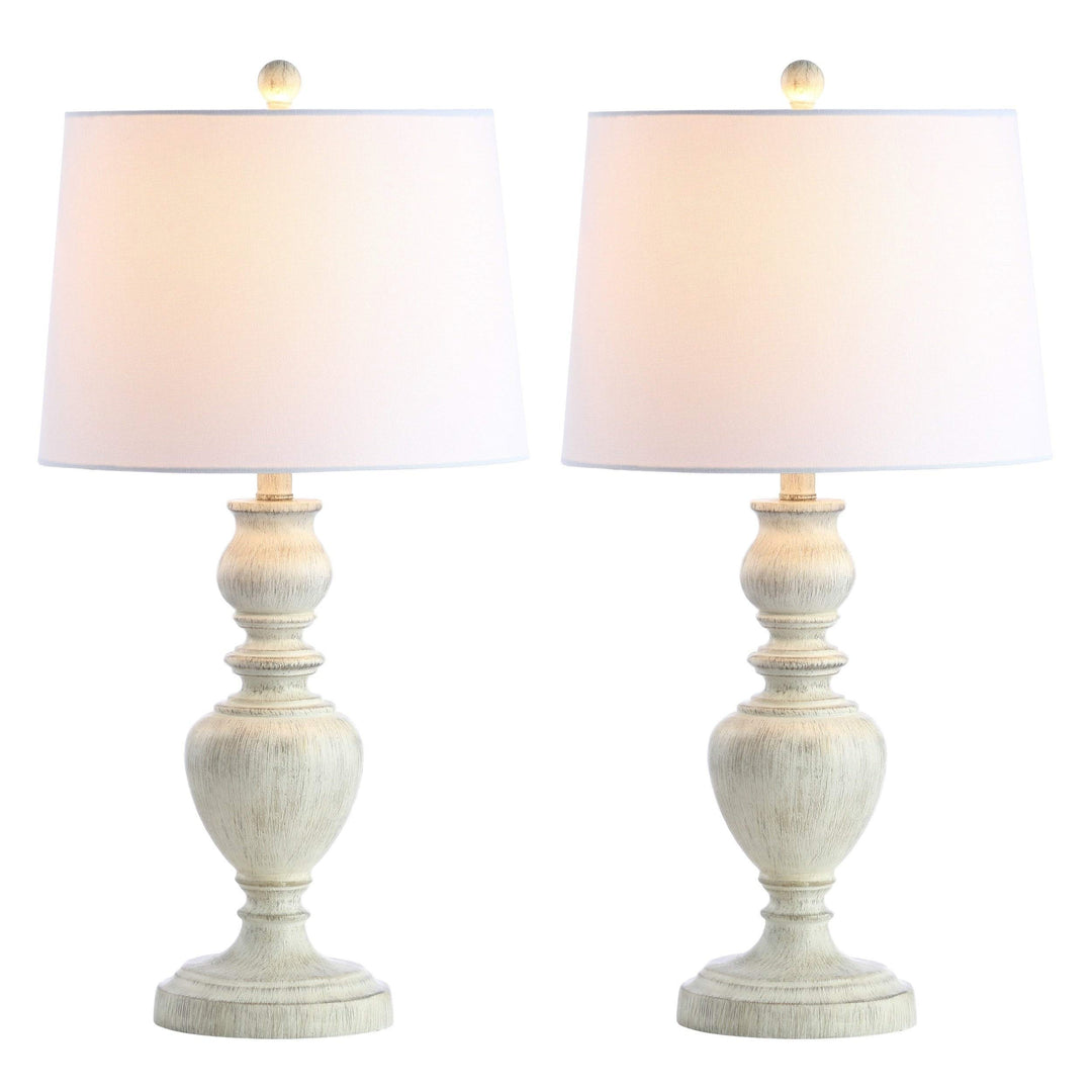 Lighting 28-inch White Led Table Lamp (Set of 2) - 14"x14"x27.5" Brown - Diamond Home USA