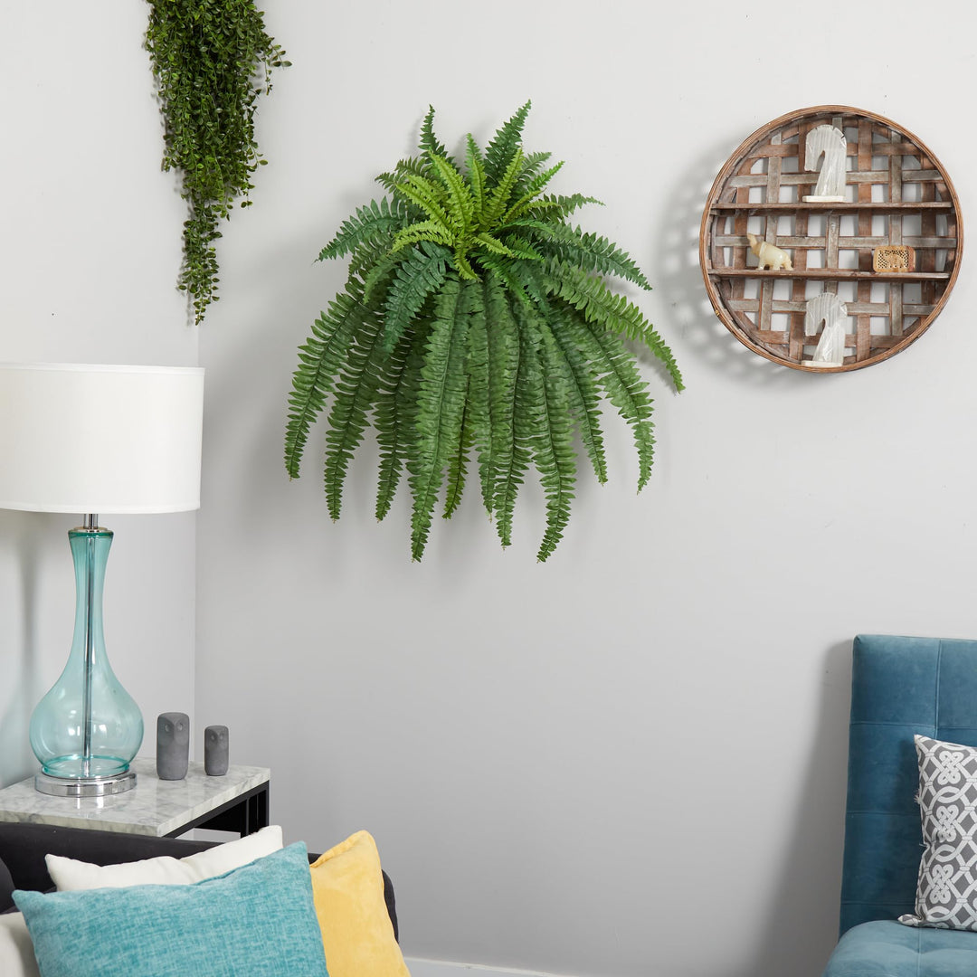 Nearly Natural 35” Boston Fern Artificial (Set of 2) Silk Plants Green - Diamond Home USA