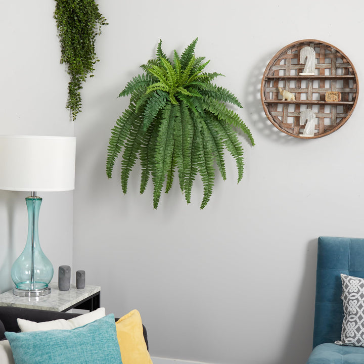 Nearly Natural 35” Boston Fern Artificial (Set of 2) Silk Plants Green - Diamond Home USA