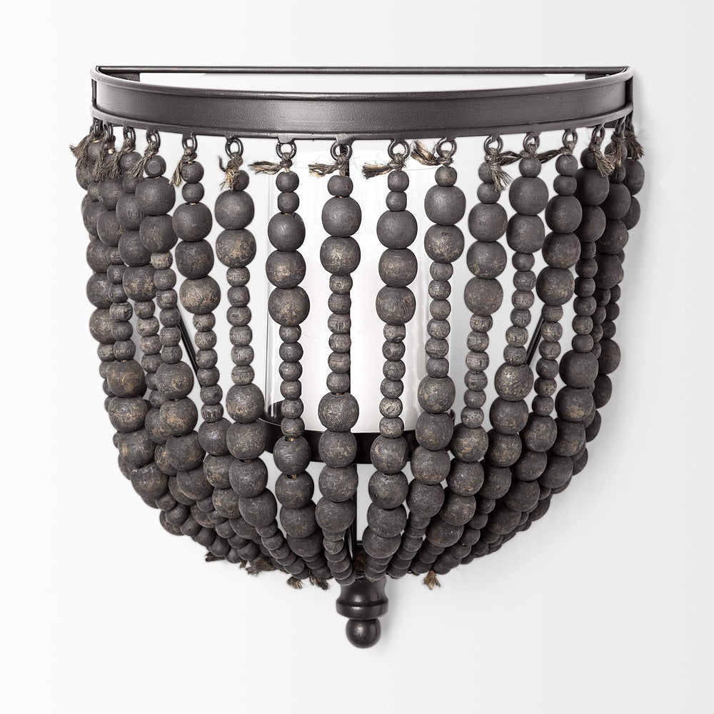 Mercana Furniture & Decor 68425-Liam II Wall Candle Holder Black - Diamond Home USA