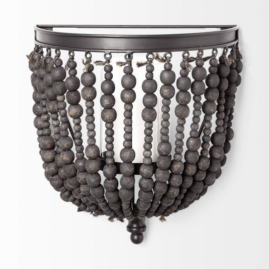 Mercana Furniture & Decor 68425-Liam II Wall Candle Holder Black - Diamond Home USA