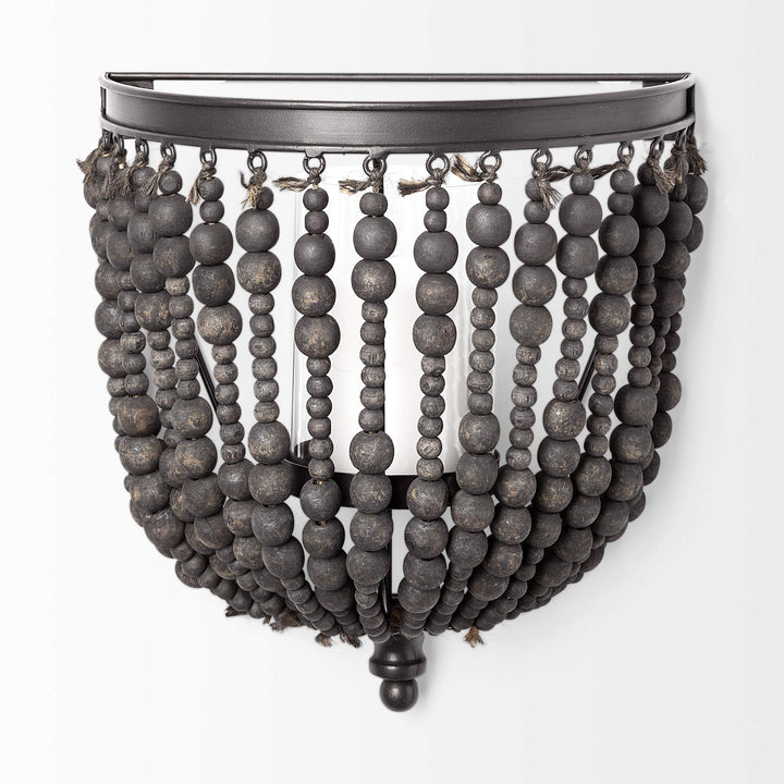 Mercana Furniture & Decor 68425-Liam II Wall Candle Holder Black - Diamond Home USA