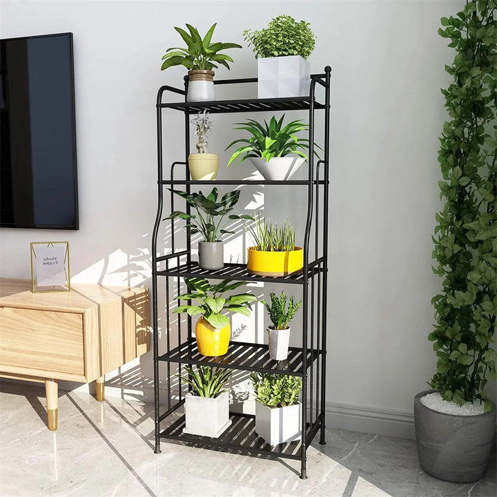 Plant Stand Scrollwork Design Indoor and Outdoor Flower Rack Home Storage