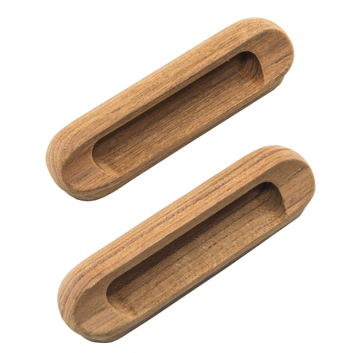 Teak Oblong Drawer Pull Brown Traditional Wood Natural Finish