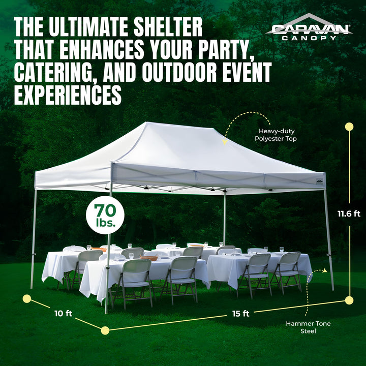 Caravan Canopy TitanShade Instant Canopy Polyester Waterproo UV Protected Top - Diamond Home USA