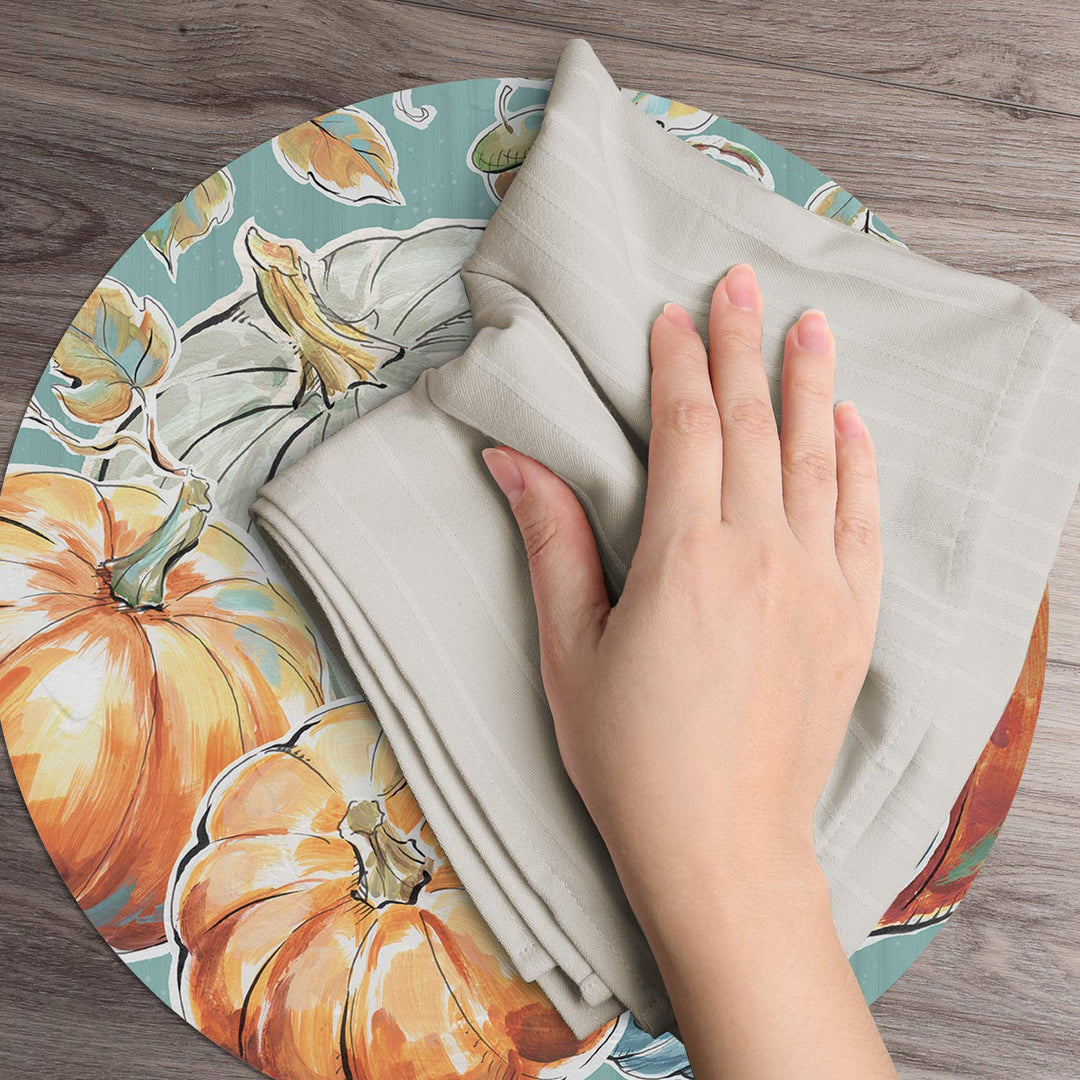 CounterArt Pumpkin Patch Reversible Easy Care Placemat Set of 4 Made in The USA - Diamond Home USA
