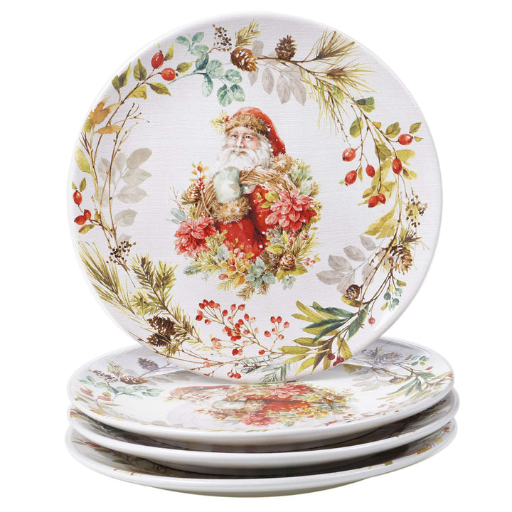 Certified International Christmas Story 11" Dinner Plates Multicolored Large Set