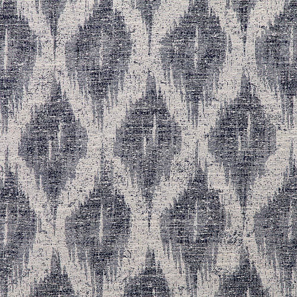Blue Grey Ikat Throw Pillow Large Size 20" x 20" Square Off White Steel - Diamond Home USA