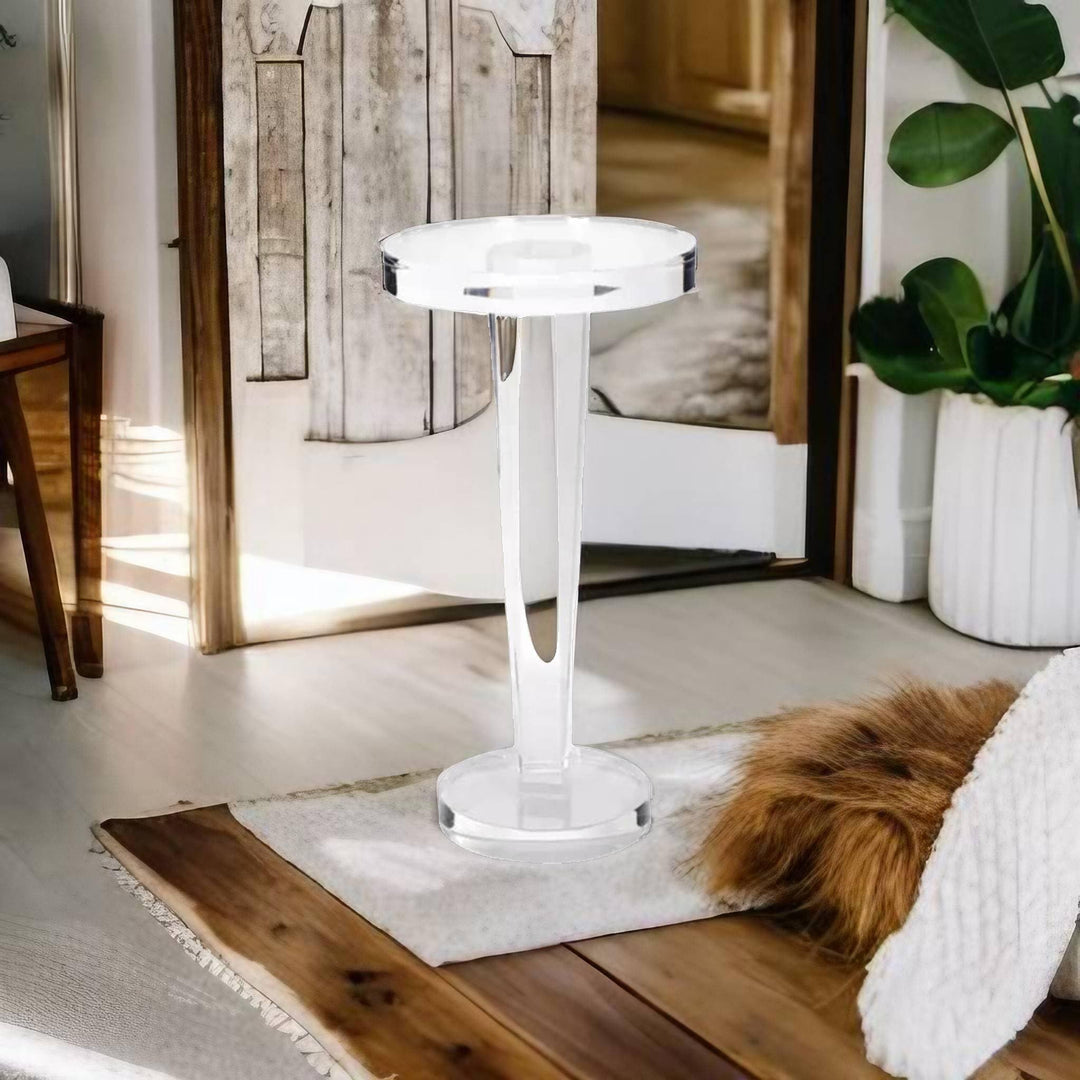 Acrylic Side Table Clear Mid-Century Modern