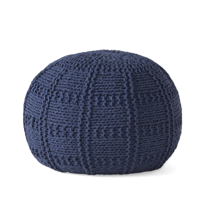 Christopher Knight Home Yuny Pouf Navy Navy Blue