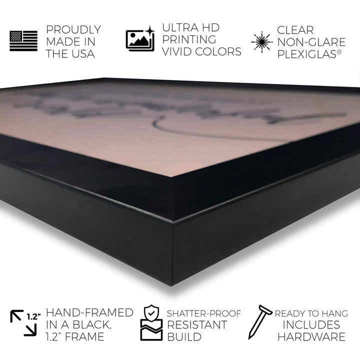 Love You More' People and Portraits Wall Art Framed Print Blue Brown Modern - Diamond Home USA