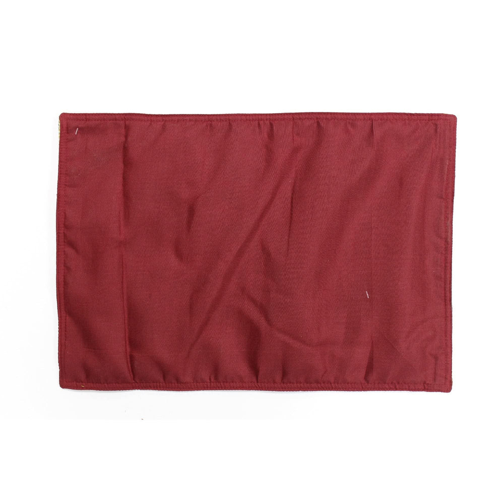 Cotton Placemat (Persimmon) Set of 12 Multi Color Rectangle - Diamond Home USA